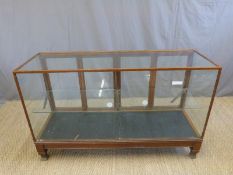 A haberdashery or shop fitting interest glass shop display counter/ cabinet with adjustable glass