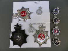 A collection of police badges relating to Kent Constabulary Police