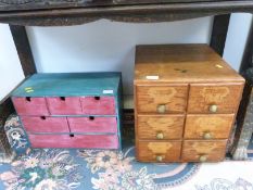 Two wooden drawer units