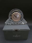 Waterford Crystal cut crystal cottage clock,