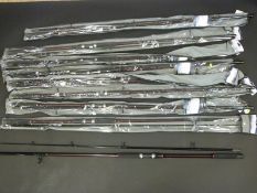 Nine XTC Bronze 360cm rods in original packaging