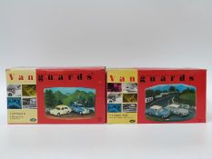 Two Vanguards diecast diorama models Ford Classic 109E Brands Hatch and Ford Anglia & Hillman Imp
