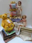A quantity of teddy bear books and Hermann bear mugs in original boxes together with a Palitoy