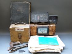 A quantity of motoring collectables to include Ferodo brake tester, gas analyser,