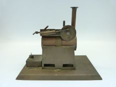 A horizontal overtype stationary steam engine with oscillating cylinder,
