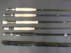 Five fly rods including Steelhead Pro 8'6