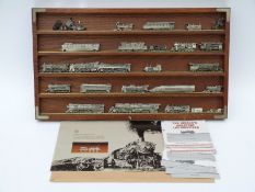 Twenty-five Franklin Mint 'The World's Greatest Locomotives' miniature pewter model trains,
