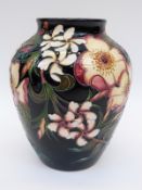 Moorcroft vase in Lakme pattern by Rachel Bishop, limited edition no.