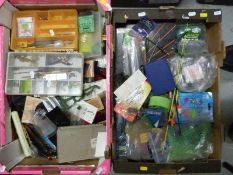 A large quantity of assorted fishing accessories, floats, hooks,
