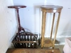 An inlaid jardiniere stand,