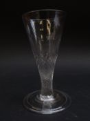 An 18th / 19thC twisted stem ale glass with folded foot