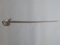 A Victorian 1822 pattern infantry officer's sword with pipe back blade,