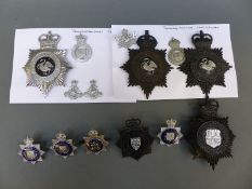 A collection of police badges relating to Buckingham Constabulary,