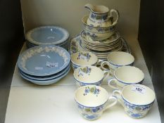 Copeland Spode Brighton Royal Jasmine pattern teaware together with two bowls and eight plates in