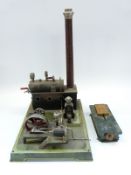 Doll stationary live steam, Germany c1934 with fixed cylinder engine and slip eccentric reversing,