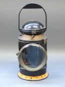 A BR (W) four colour hand lamp by G. Polkey Ltd.