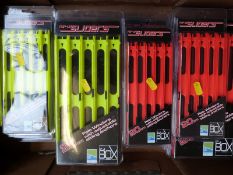 A collection of unopened pole winders including Preston Innovations