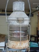 A Seahorse 63418 galvanised metal ship's mast or similar light