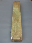 A metal bound canvas travelling gun cabinet