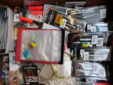 A collection of sea fishing floats, lures, spinners,