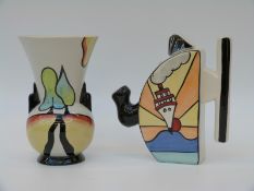 Lorna Bailey Cruise tea pot & Lorna Bailey Somerville vase