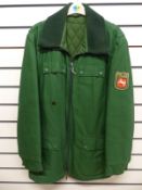 A possibly Italian police officer's heavy green quilted jacket