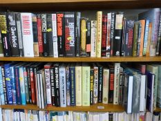 A collection of predominantly Nazi-related books, particularly biographies including Borman,