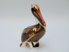 Royal Crown Derby pelican with gold stopper