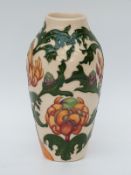 Moorcroft trial vase in Garden Castle pattern by Kerry Goodwin (20cm tall)