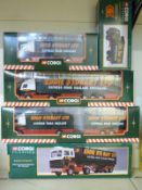 Five Corgi Eddie Stobart diecast model lorries comprising 23101,59516, 59504, 59508, and 25102,