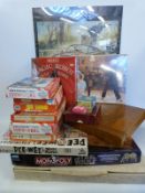 A collection of vintage games and puzzles