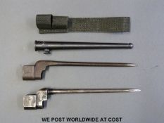 Two British No4 Mk II stick bayonets,