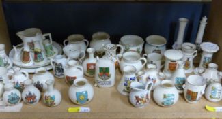 Approximately 40 items of Willowart and similar crested china to include Bath vase,