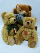 Two Hermann Original teddy bears, one with growler,