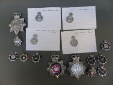 A collection of police badges relating to various forces in Yorkshire