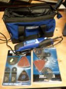 An Energer 200W multi cutter and Erbauer tools