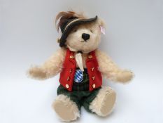 Steiff Original musical 'Oktoberfest 2004' 671814 teddy bear, with blonde mohair, button to ear,