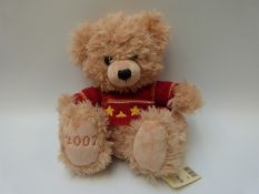 Steiff Original 'Cosy Year Bear' 2007, 662522, with apricot fur, with button to ear and tags,
