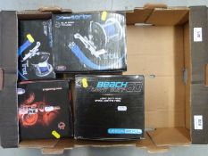 Four boxed Lineaeffe fixed spool and multiplier reels