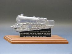 A limited edition cast aluminium King locomotive on plaque
