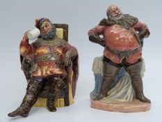 Royal Doulton figures The Foaming Quart HN2162 and Falstaff HN2054