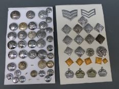 A collection of all-world police buttons and shoulder pips including Swansea, Glamorgan, Berkshire,