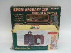 Corgi Toys diecast model truck set and playmat 60008 together with a limited edition Lledo