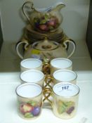 Aynsley Orchard Gold 21 piece coffee set signed Brunt and Jones