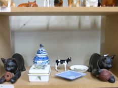 Beswick calf, oriental vase,