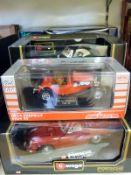 Six Burago, Majorette and Prestige large scale diecast model vehicles,