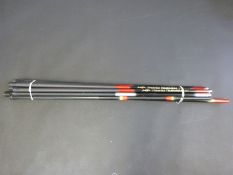 Twelve telescopic landing net handles including Dinsmores