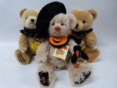 Three Hermann Original teddy bears 'Halloween' limited edition 9/150;