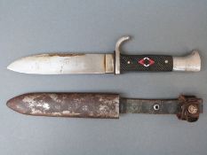 A Hitler Youth Nazi German dagger marked to blade R2M M.