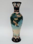 Moorcroft vase in Cuckoo Song pattern, Collectors' Club Star Members' Piece by Anji Davenport,